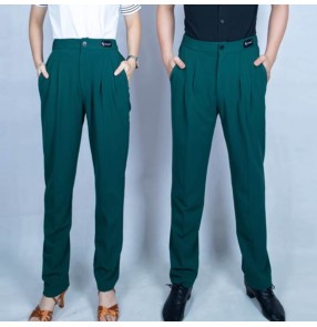 Women Dark Green Red latin dance pants army Green salsa rumba chacha jive ballroom performance long trousers